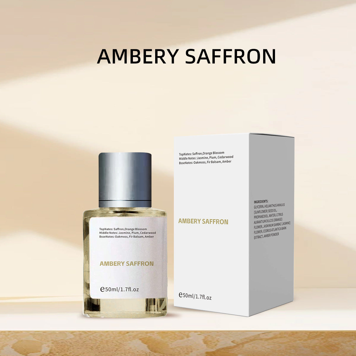 Amber Vanilla Alcohol-Free Perfume Spray in a 50ml bottle — view 4