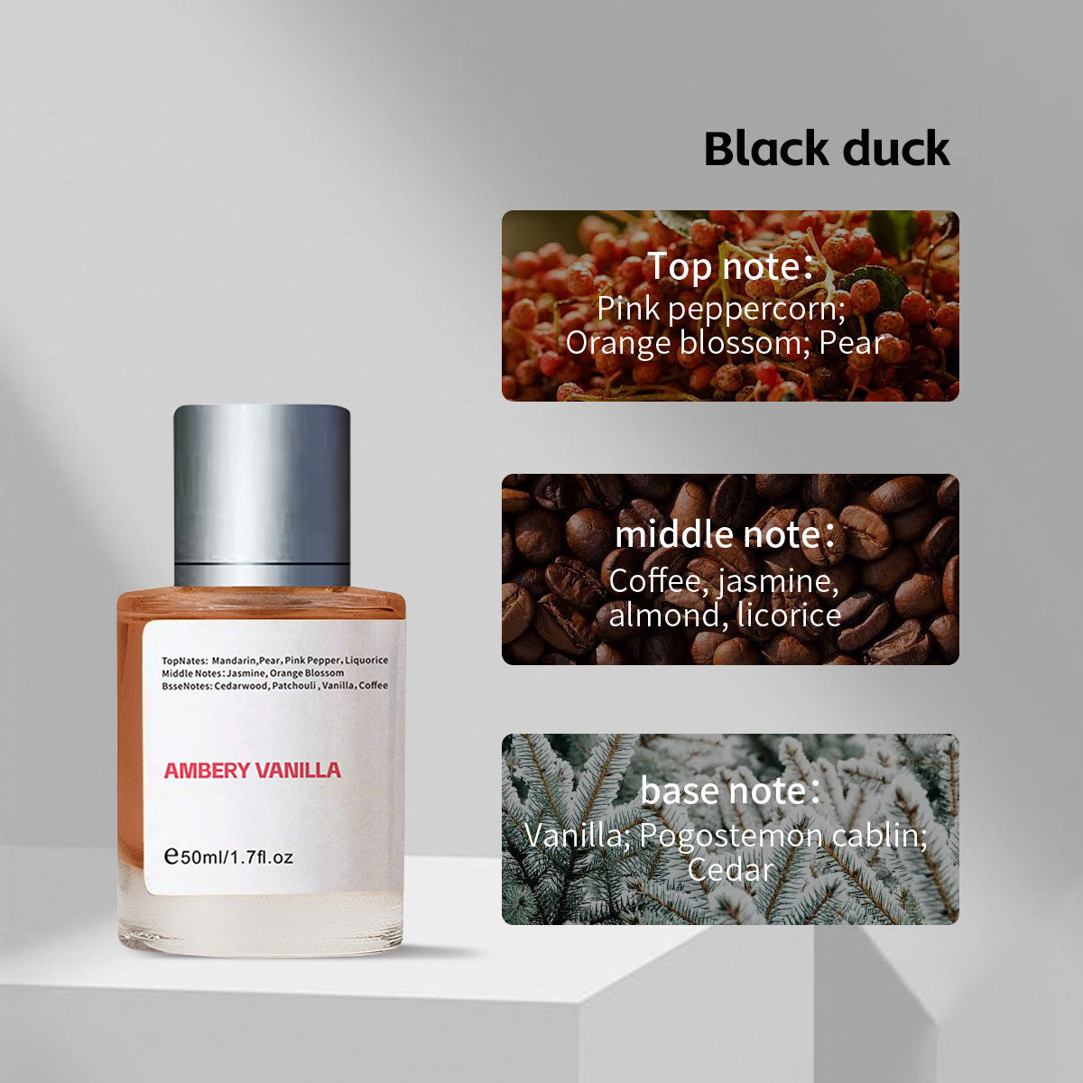 Amber Vanilla Alcohol-Free Perfume Spray in a 50ml bottle — view 5