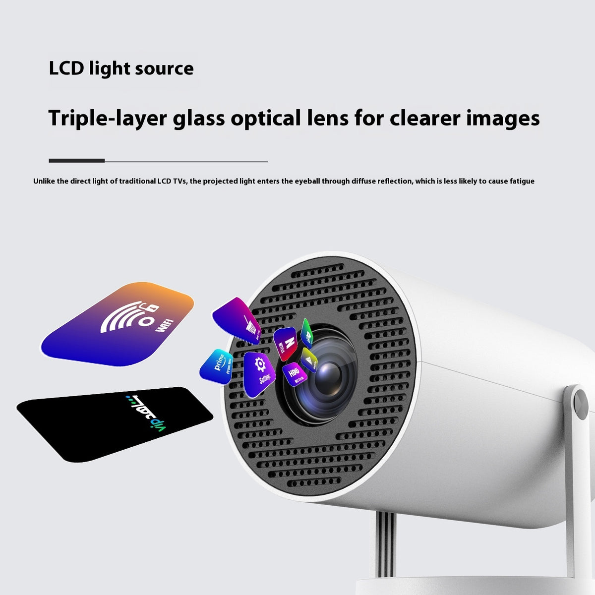 Portable Mini Projector with WiFi and Bluetooth — view 3
