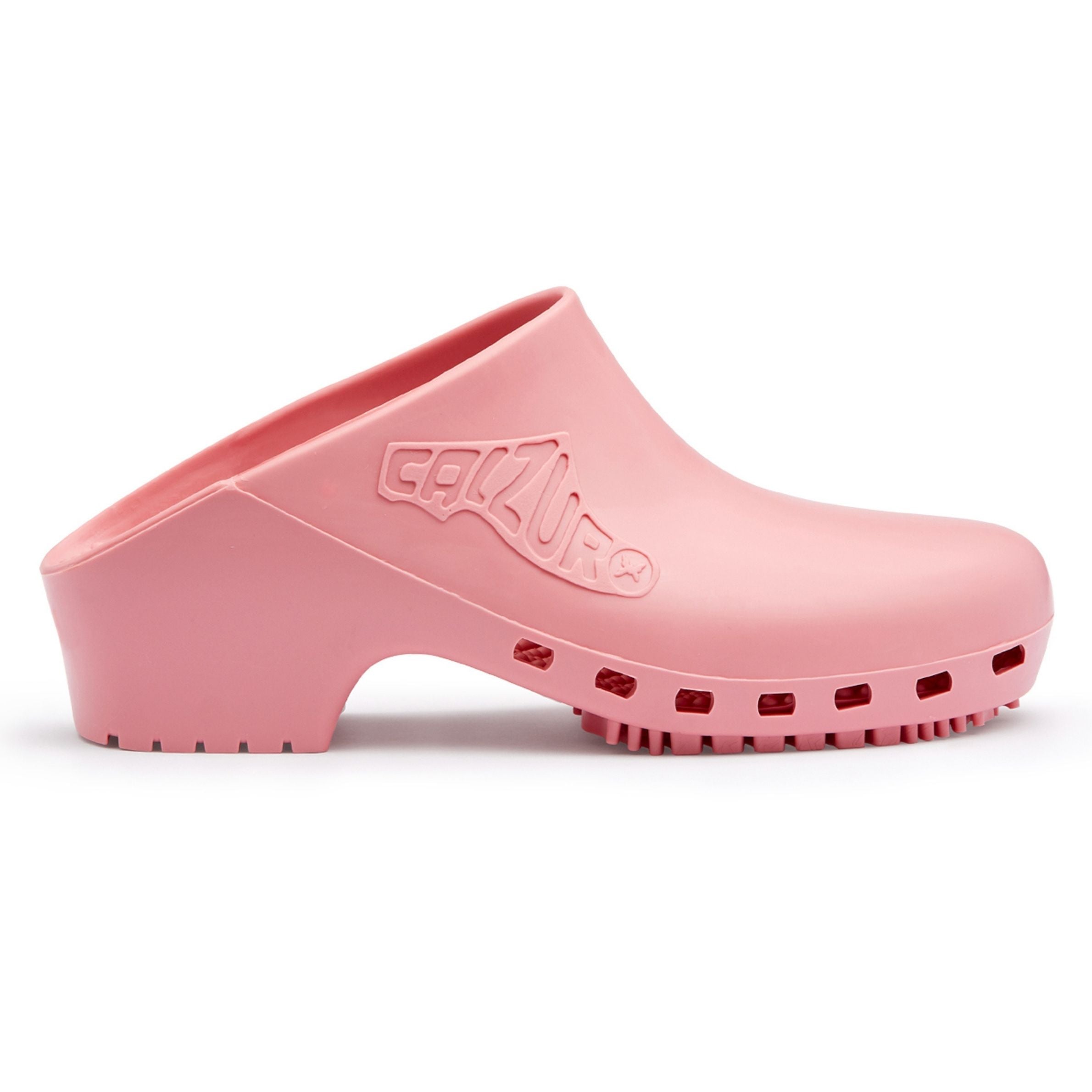Calzuro Classic Clogs (No Holes) – Bubblegum, Italian-Made Nurse & Chef Shoes